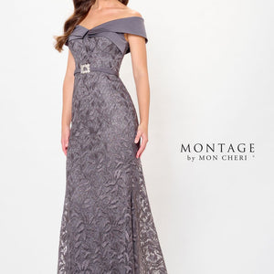 Montage M911 A Line Long Formal Beaded Evening Dress