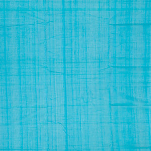 Cyan Handloom Mangalagiri Plain Cotton Saree-Cyan