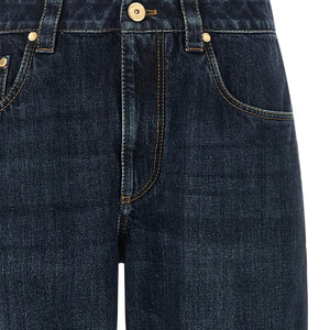 Brunello Cucinelli Shiny Bartack Jeans