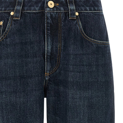 Brunello Cucinelli Shiny Bartack Jeans