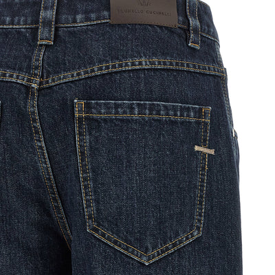 Brunello Cucinelli Shiny Bartack Jeans