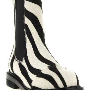 Moschino Zebra Pony Ankle Boots