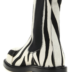 Moschino Zebra Pony Ankle Boots
