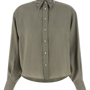 Brunello Cucinelli Sequin Collar Shirt