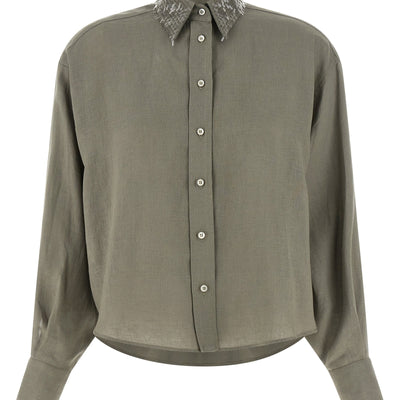 Brunello Cucinelli Sequin Collar Shirt