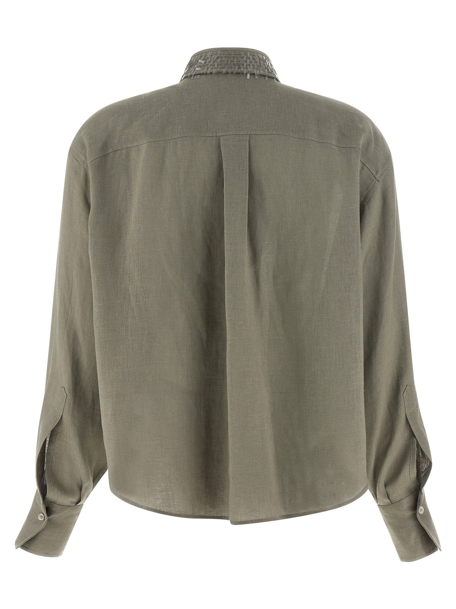 Brunello Cucinelli Sequin Collar Shirt