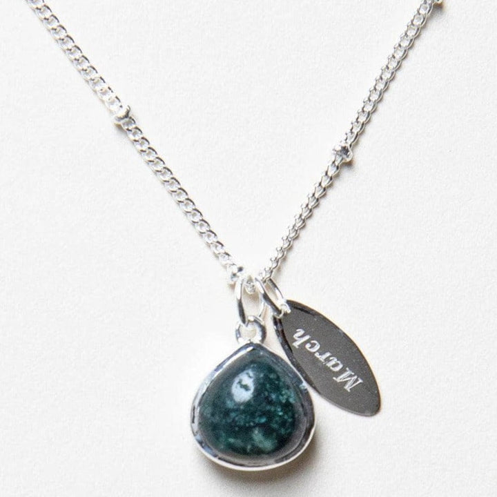 March Bloodstone Birthstone Necklace