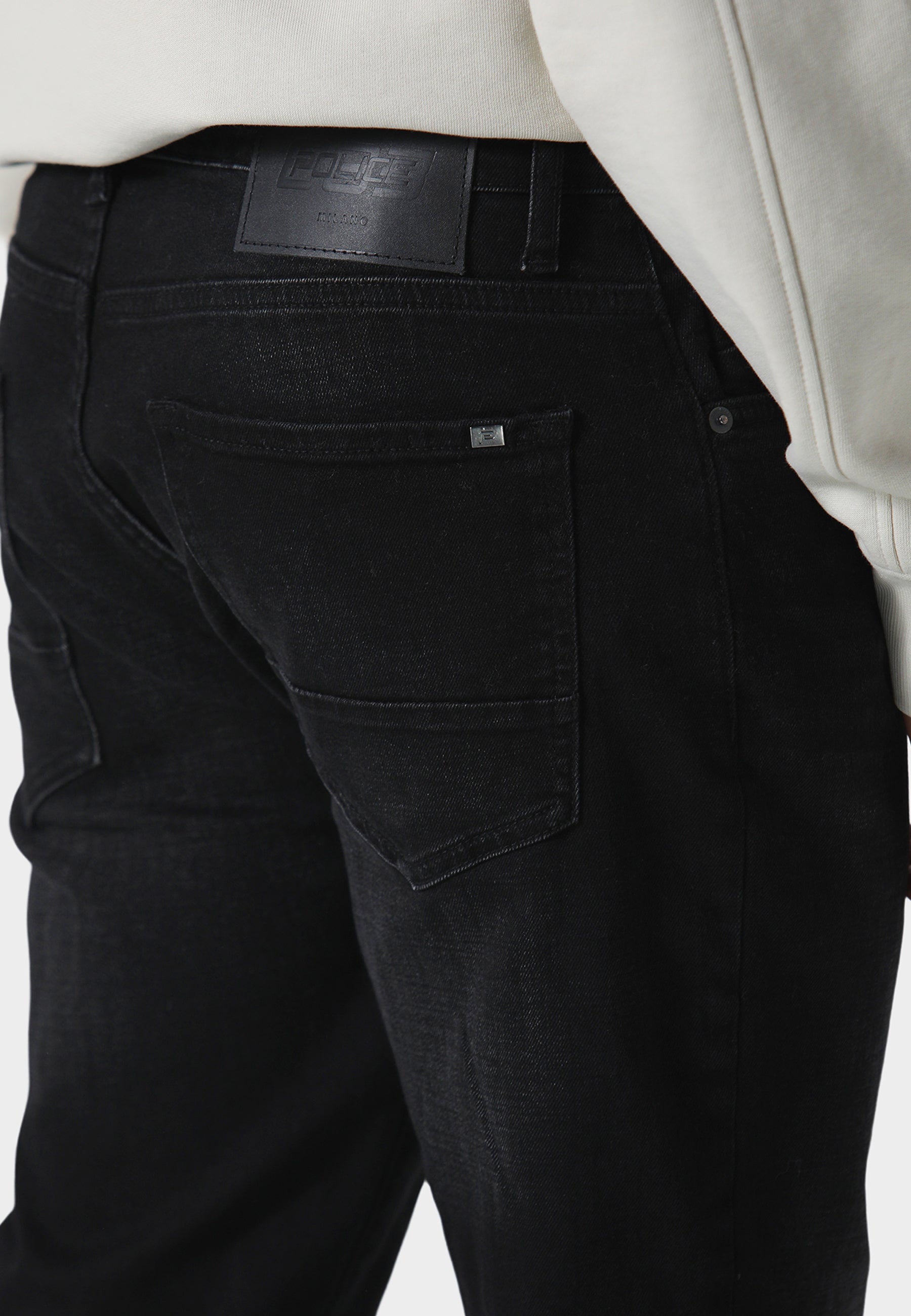 883 Police TODD 935 Mattia Regular Fit Black Jeans