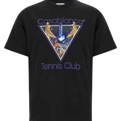 Casablanca Monde Perdu Tennis Club Icon Print T-shirt