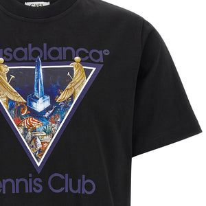 Casablanca Monde Perdu Tennis Club Icon Print T-shirt