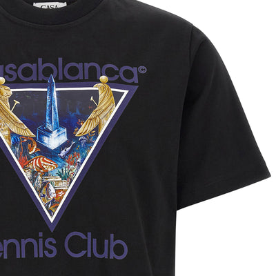 Casablanca Monde Perdu Tennis Club Icon Print T-shirt