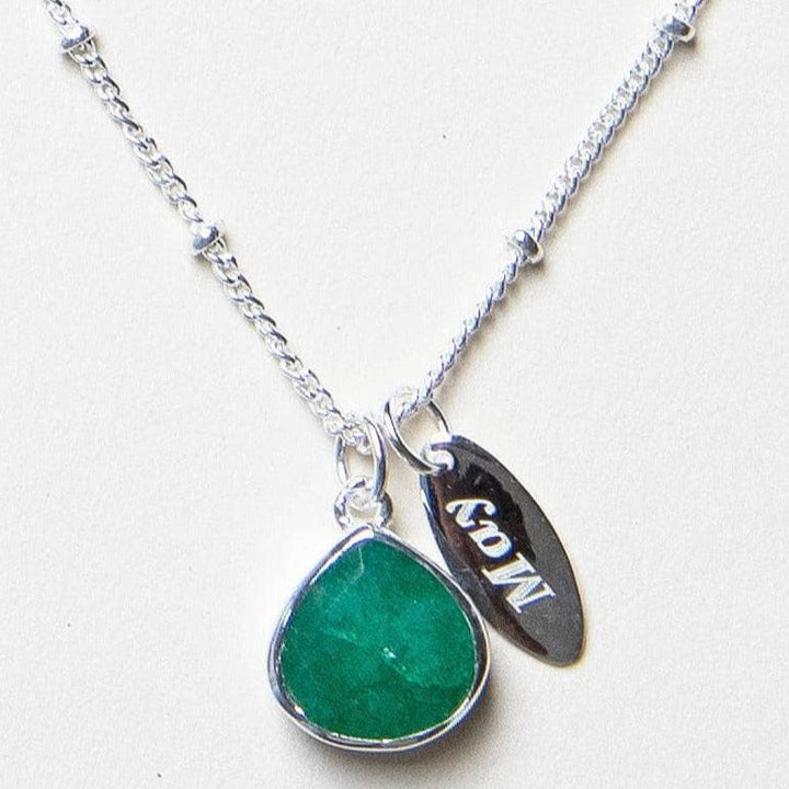 May Emerald Birthstone Necklace