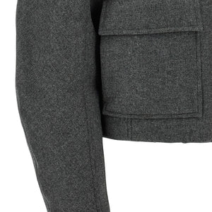 Brunello Cucinelli Shearling Collar Cropped Jacket