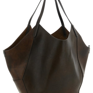 Brunello Cucinelli Reversible Lizard Effect Leather Duo Shopping Bag