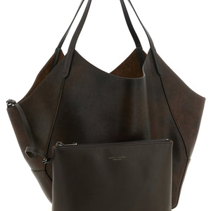 Brunello Cucinelli Reversible Lizard Effect Leather Duo Shopping Bag