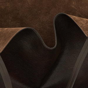 Brunello Cucinelli Reversible Lizard Effect Leather Duo Shopping Bag