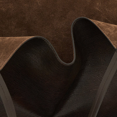 Brunello Cucinelli Reversible Lizard Effect Leather Duo Shopping Bag