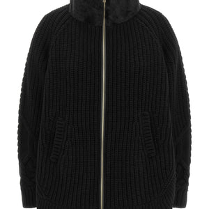 Herno Cardigan With Fur Insert