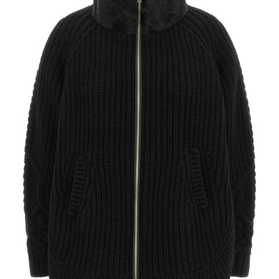 Herno Cardigan With Fur Insert
