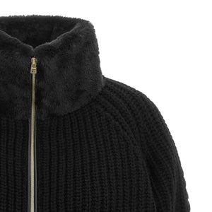 Herno Cardigan With Fur Insert