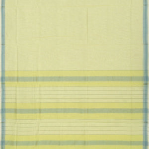 Light Green Handloom Silk Cotton Saree With Checks-Light Green