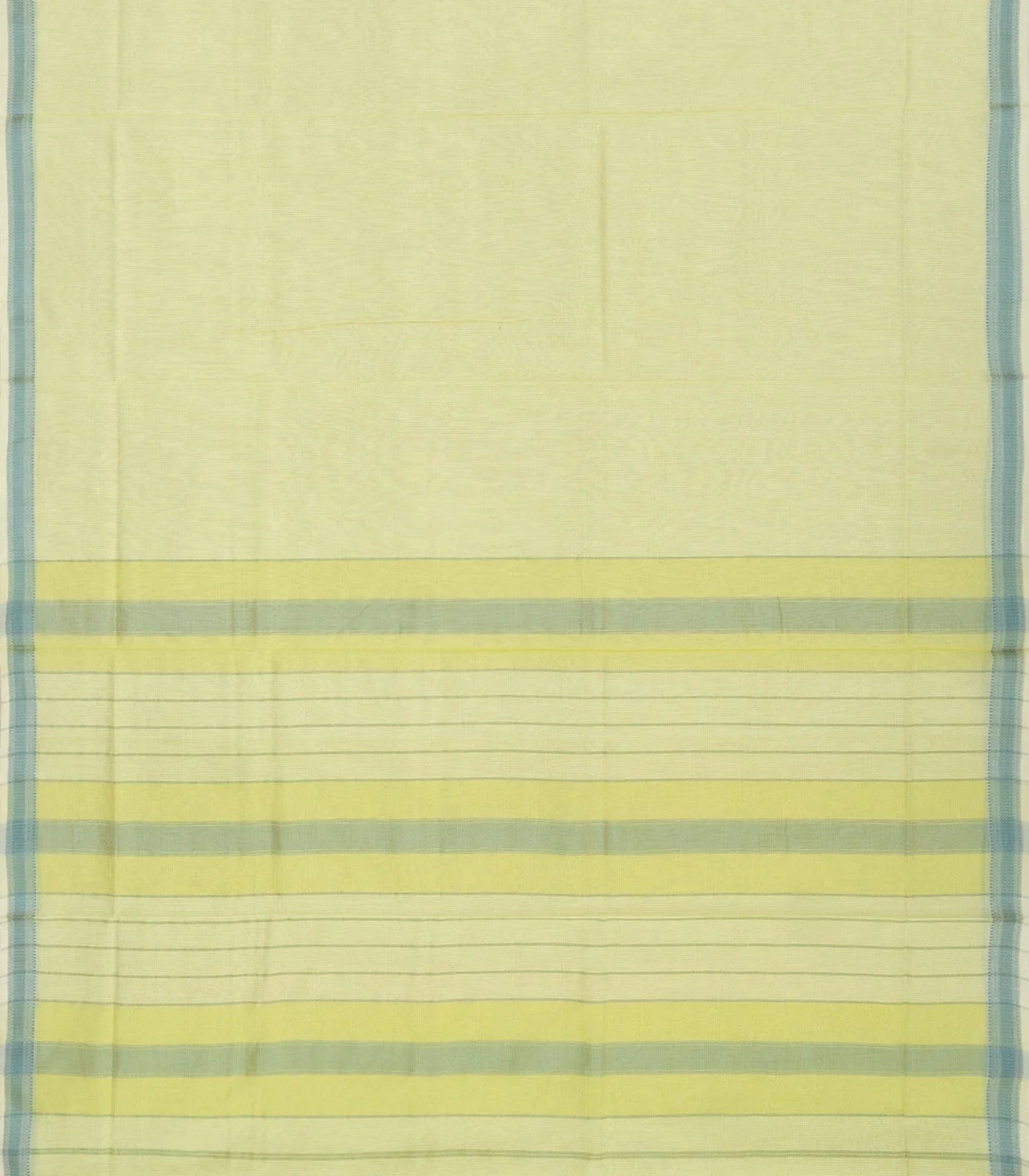 Light Green Handloom Silk Cotton Saree With Checks-Light Green