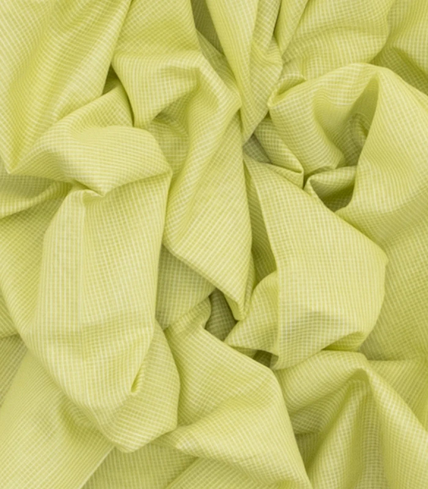 Light Green Handloom Silk Cotton Saree With Checks-Light Green