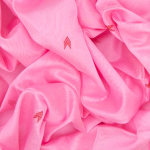 Baby Pink  Handloom Silk Cotton Saree With Zari Border-Baby Pink