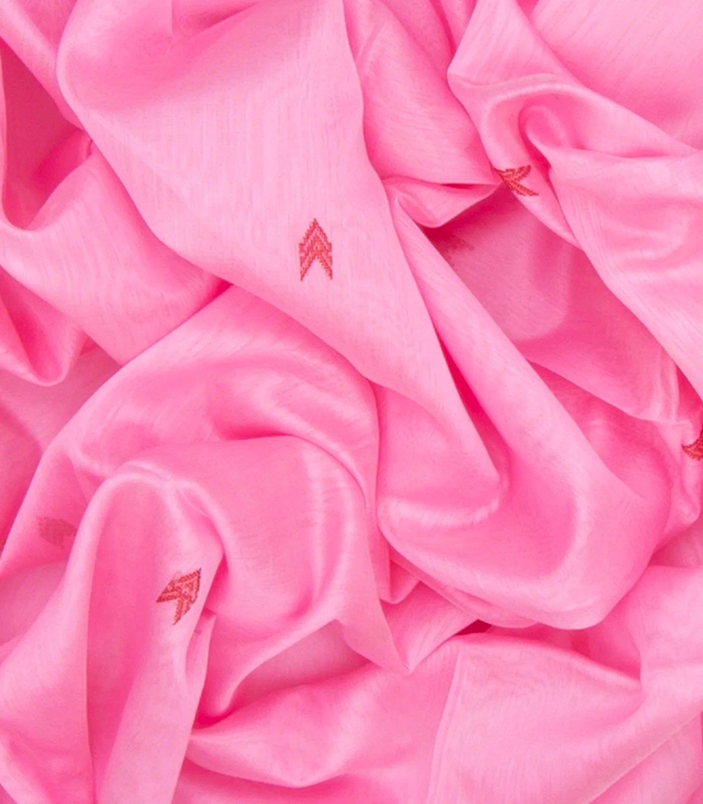 Baby Pink  Handloom Silk Cotton Saree With Zari Border-Baby Pink