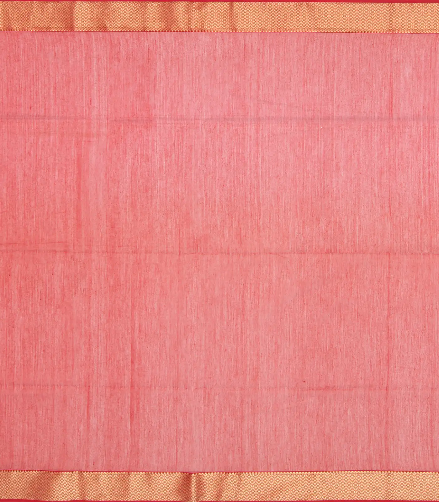 Baby Pink  Handloom Silk Cotton Saree With Zari Border-Baby Pink