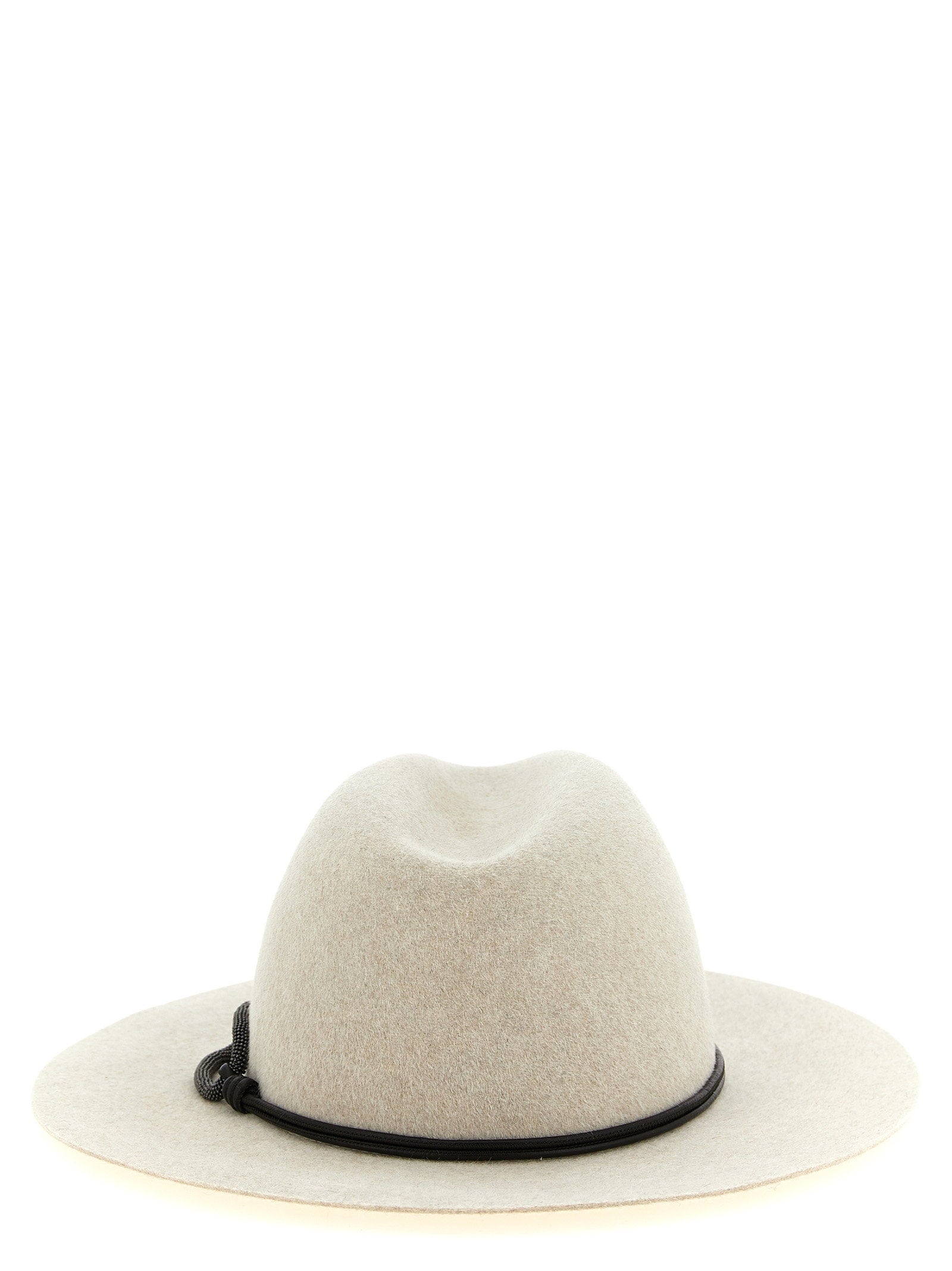 Brunello Cucinelli Fedora Hat With Wide Brim And Cord