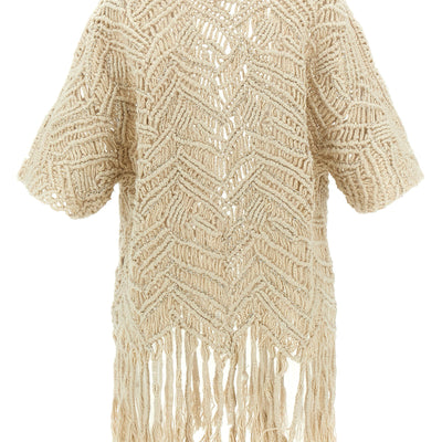 Brunello Cucinelli Opera Dazzling Macramé Cardigan