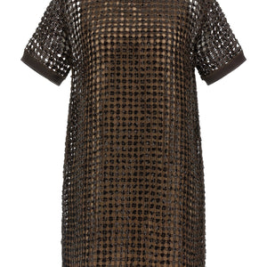 Brunello Cucinelli Sequin Mesh Dress