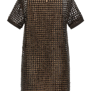 Brunello Cucinelli Sequin Mesh Dress