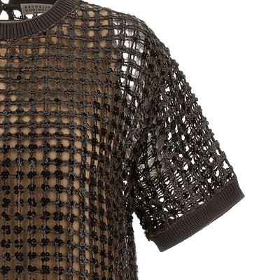 Brunello Cucinelli Sequin Mesh Dress