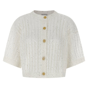Brunello Cucinelli Dazzling Cable Cardigan