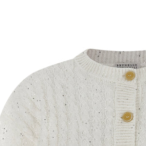 Brunello Cucinelli Dazzling Cable Cardigan