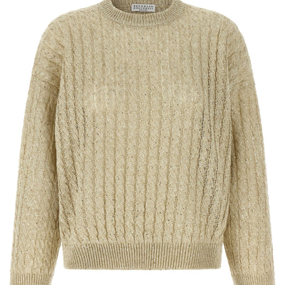 Brunello Cucinelli Dazzling Cable Sweater