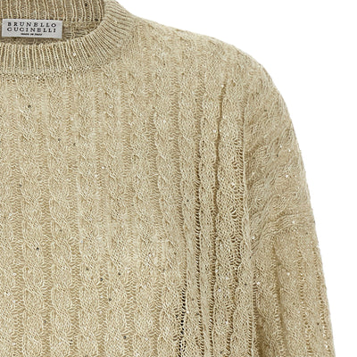 Brunello Cucinelli Dazzling Cable Sweater