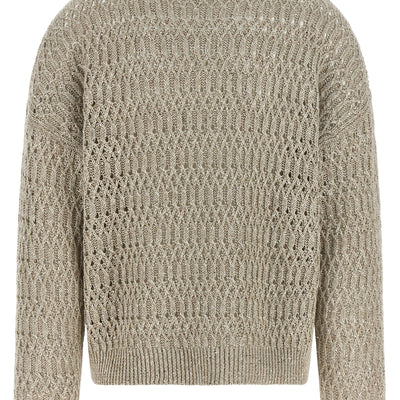 Brunello Cucinelli Dazzling Braids Sweater