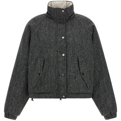Brunello Cucinelli Shiny Zipper Pull Down Jacket