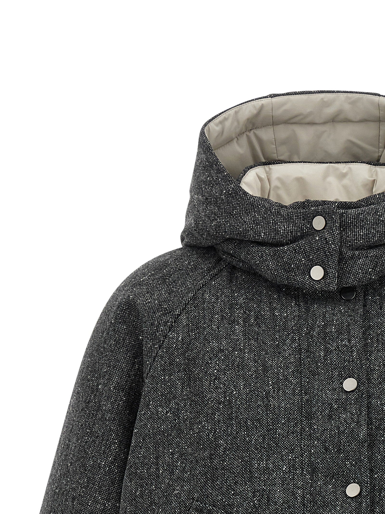 Brunello Cucinelli Shiny Zipper Pull Down Jacket