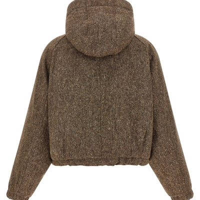 Brunello Cucinelli Donegal Tweed Down Jacket
