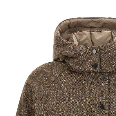 Brunello Cucinelli Donegal Tweed Down Jacket