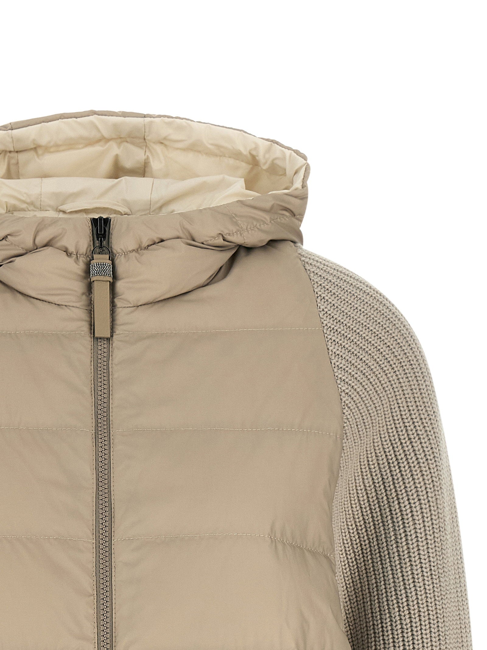Brunello Cucinelli Shiny Zipper Pull Down Jacket