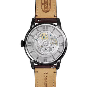 Fossil Townsman Skeleton Brown Dial & Leather Strap Watch for Men