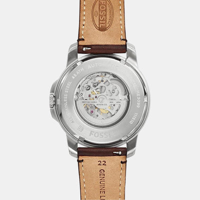 Grant Men Automatic Cream Dial Analog Leather Watch ME3099