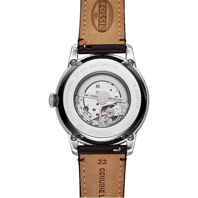 Fossil Townsman Blue Dial & Brown Leather Strap Watch for Men
