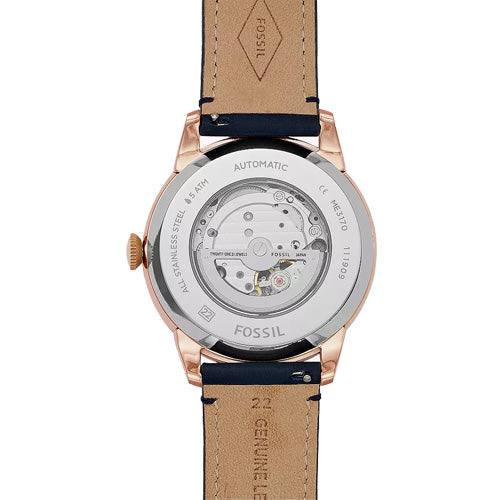 Fossil Townsman White Dial & Blue Leather Strap Watch for Men