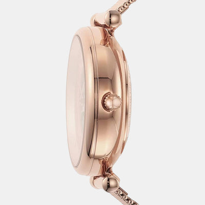 Carlie Women Automatic Rose Gold Dial Analog Stainless Steel Watch ME3175